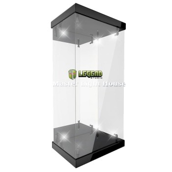 Master Revolving House Acrylic Display Case with Lighting for 1/6 Action Figures (black)